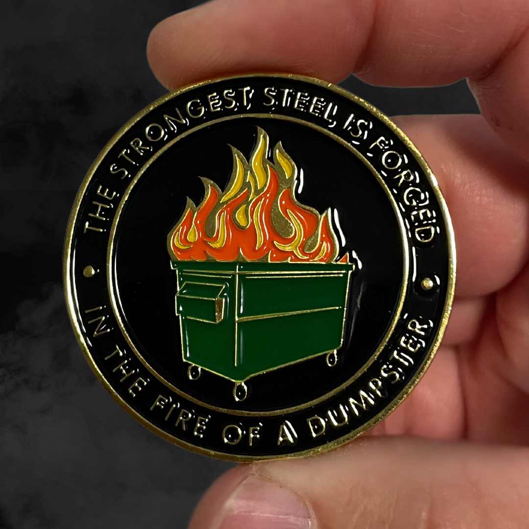 2" Limited Edition Color Dumpster Fire Challenge Coin
