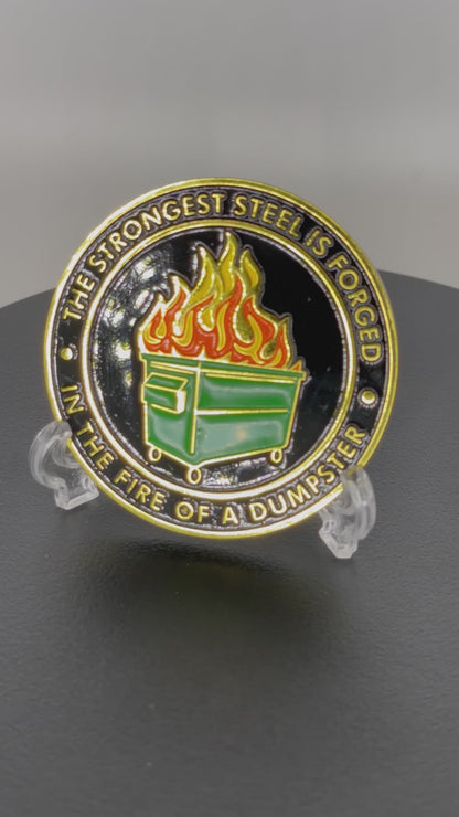 2" Limited Edition Color Dumpster Fire Challenge Coin
